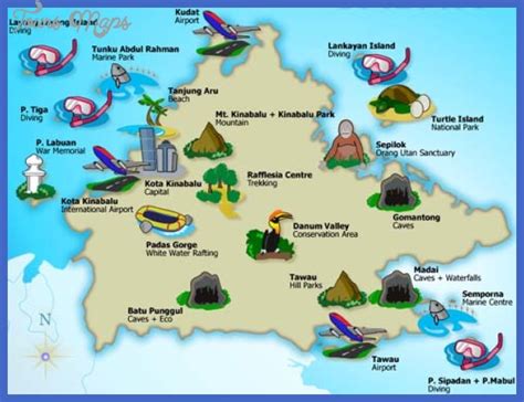 Malaysia Map Tourist Attractions