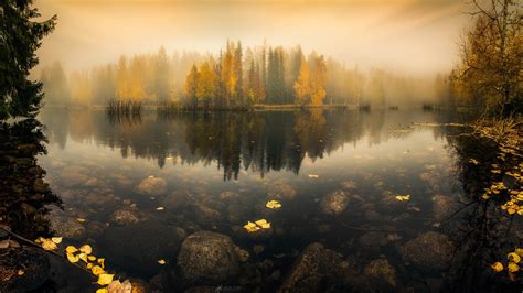 Foggy Lake In Finland Rwallpapers