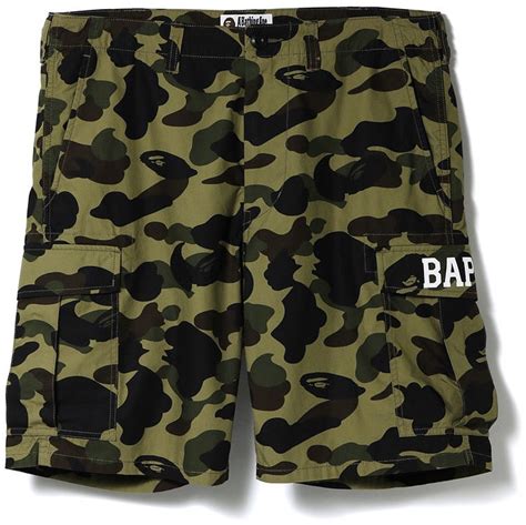 Bape 1st Camo 6 Pockets Shorts Green Novelship