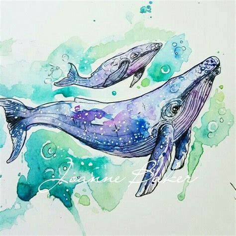 Watercolor Whales Whale Drawing Whale Painting Painting And Drawing