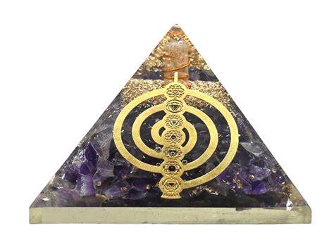 Buy Large Orgone Pyramid Amethyst Pyramid Crystal Chakra Reiki