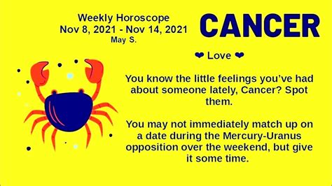 Cancer Weekly Horoscope This Week Youtube