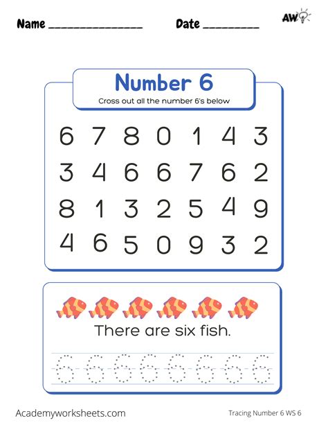 Numbers 6 & 9 Preschool Worksheets