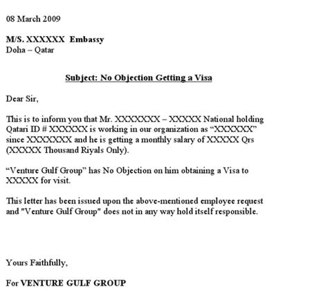 Visa letter from employer sample. How to Obtain a Free No Objection Letter Template For Visa ...