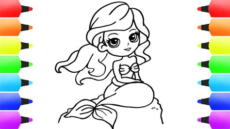 I hope you enjoy this super cute mermaid coloring page and come back again for more fun ideas and fun things to do just for kids. Ariel The Little Mermaid Cute Drawing and Coloring Page ...