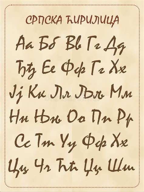 Serbian Cyrillic Letter Stock Illustration Image Of Poster 37907342