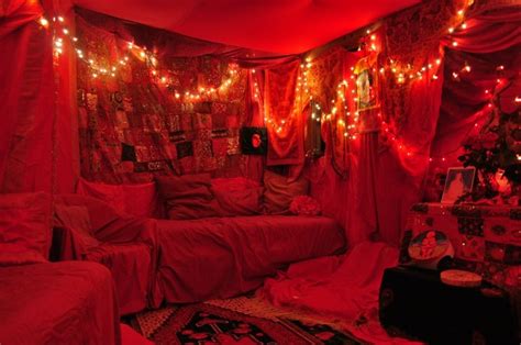 When women come together.... | Red lights bedroom, Red tent, Bedroom red