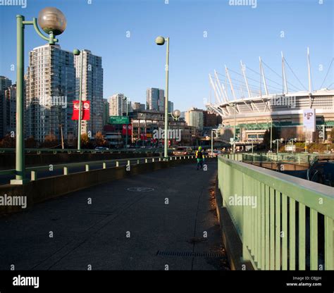 View Of Bc Place Stadium And Downtown Vancouver From Cambie Street