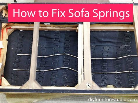 How To Fix The Springs On The Saggy Sofa Diy Diy Sofa Couch Repair