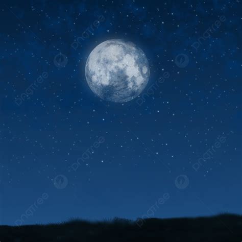Background Bulan Purnama Di Malam Berbintang Bulan Penuh Senja Latar