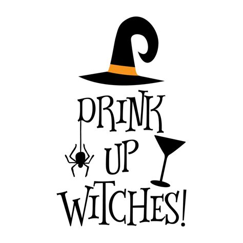Drink Up Witches Halloween Decor Art Print By Love And Coffee Halloween Witch Decorations