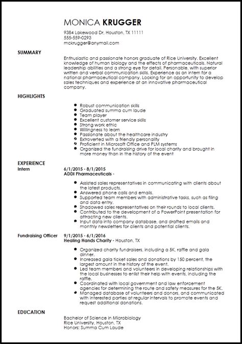 Maybe you would like to learn more about one of these? Entry Level Medical Sales Representative Resume | Resume-Now