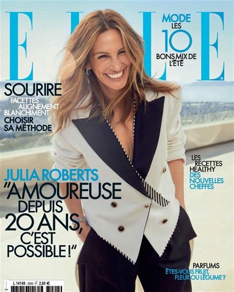 Julia Roberts Fashion Magazine Cover Magazine Covers Elle Magazine