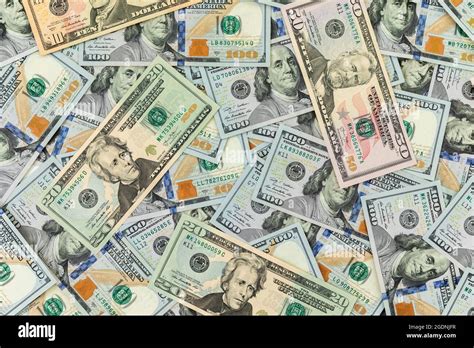 Texture With Us Dollars Money Background Of 5 10 20 50 And 100