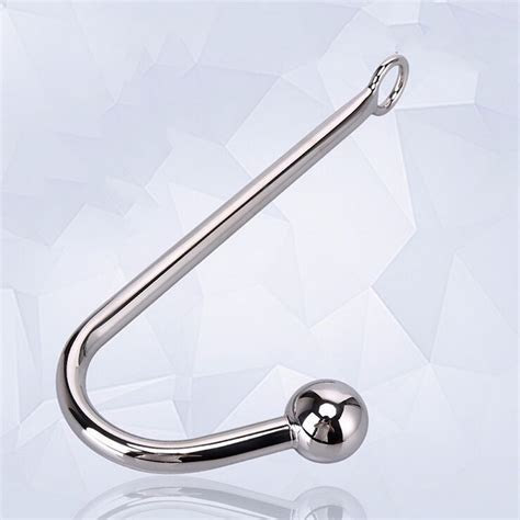 30250mm Stainless Steel Anal Hook Metal Butt Plug With Ball Anal Plug