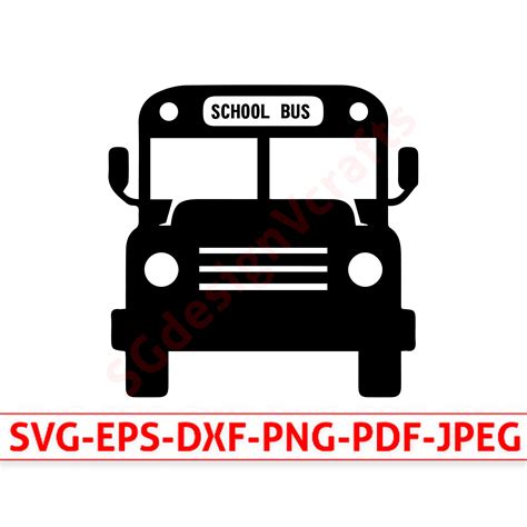 School Bus Svg Front Bus Svg School Bus Driver Svg For Etsy Israel