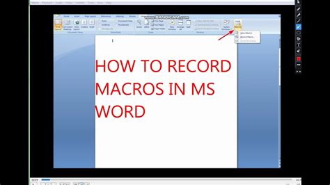 How To Record Macros In Ms Word Youtube