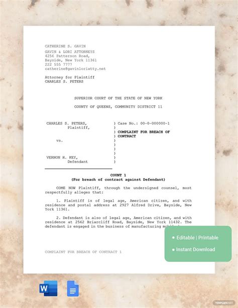 How To Create A Legal Pleading In Word Templates Printable Free