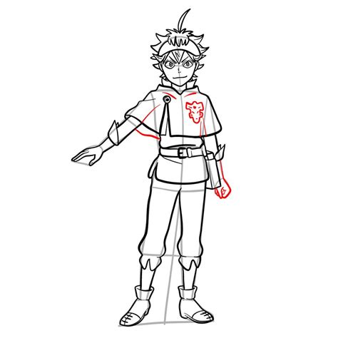 How To Draw Asta In Full Growth Sketchok Easy Drawing Guides