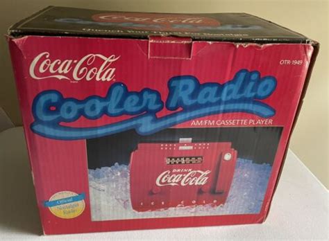 coca cola cooler radio am fm cassette player red otr 1949 old tyme new in box ebay