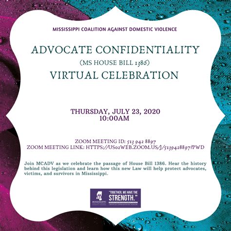 Advocate Confidentiality Virtual Advocacy Celebration Mcadv