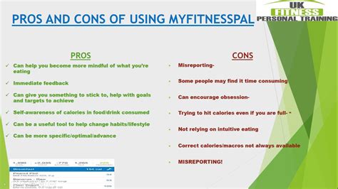 Myfitnesspal Pros And Cons Personal Training Aberdeen Uk Fitness Personal Training