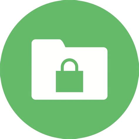 Secure Folder Flat Round Icon - IconBunny