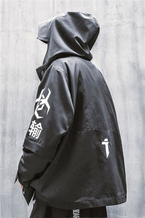 Niepce Inc Japanese Streetwear Zip Up Windbreaker Jacket For Men