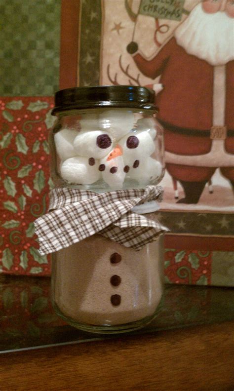 Snowman Made From A Baby Food Jar The Top Jar Is Filled With