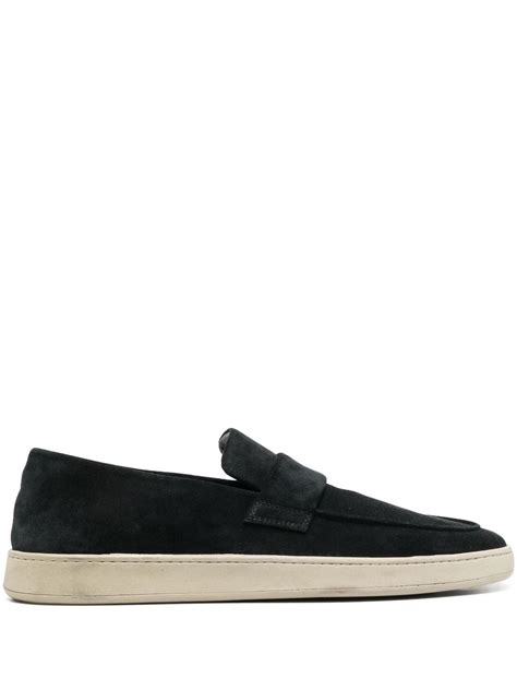 Officine Creative Slip On Suede Penny Loafers Farfetch
