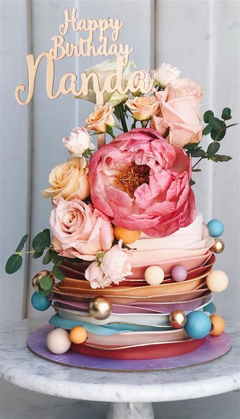 49 Cute Cake Ideas For Your Next Celebration Colourful Layered Cake