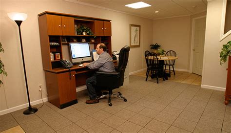 Home Office Ideas Turning A Finished Basement Into A Home Office
