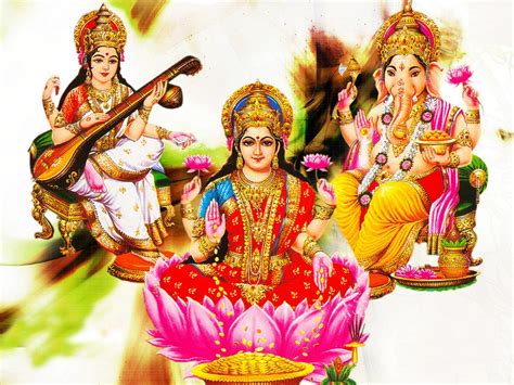 Ganesh Laxmi Saraswati Hindu God Wallpapers Free Download