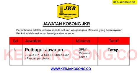 Ohjobs, jawatan kosong 2021, kerja kosong 2021, jawatan kosong kerajaan 2021, jawatan kosong swasta 2021, job vacancy, kerja kosong kerajaan, 2021, iklan jawatan kosong 2021, jobs in malaysia 2021, temuduga terbuka 2021, jawatan kosong kerajaan terkini, download borang. Jawatan Kosong JKR 2020 - Jabatan Kerja Raya