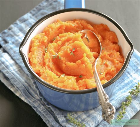 Zoete Aardappel Puree Met Tijm Eat Pure Love