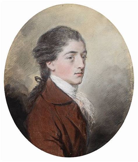 Hugh Douglas Hamilton A Portrait Of A Gentleman Wearing A Brown Coat