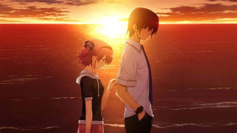 Download Sunset Anime Matching Couple Pfp Wallpaper Wallpapers Com