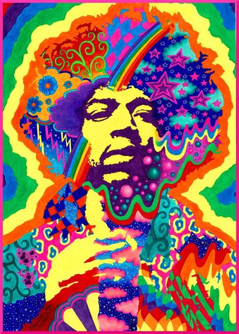 Pop Art Jimi Hendrix Psychedelic Art Psychedelic Music Jimi Hendrix Poster