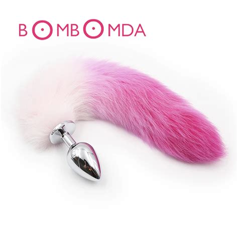 Stainless Steel Butt Plug 3 Size Fox Tail Anal Plug Sex Toys For Women