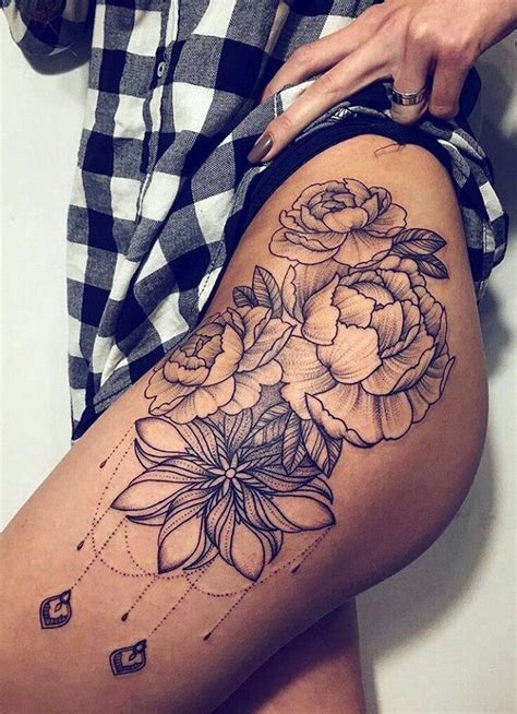 25 Beautiful Tattoos Ideas For Women Flower Hip Tattoos
