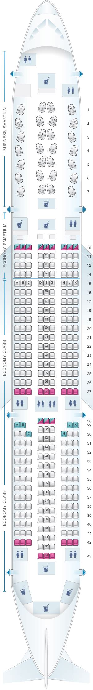 Seat Map Asiana Airlines Airbus A350 900 Seatmaestro