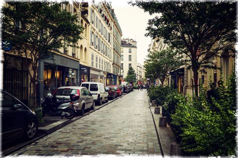 Distrito De Marais En París Francia Rue Rosiers Una De Las Calles Más