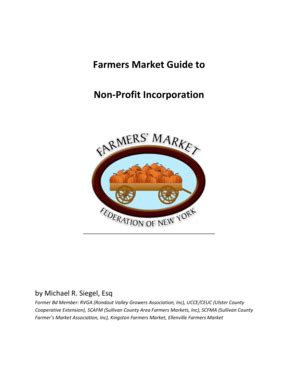 Fillable Online Farmers Market Guide to Non-Profit Incorporation Fax Email Print - PDFfiller