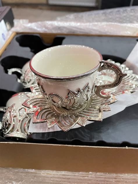 Luxury Porcelain Turkish Coffee Cups Set Of 6 Grand Bazaar