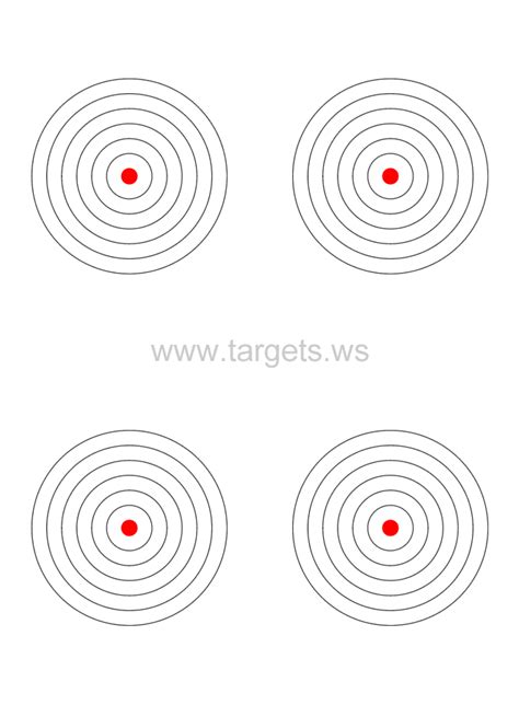 Printable Targets Print Your Own Bullseye Shooting Targets