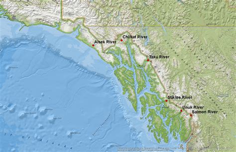 Southeast Alaska Transboundary Map Rivers Us Geological Survey