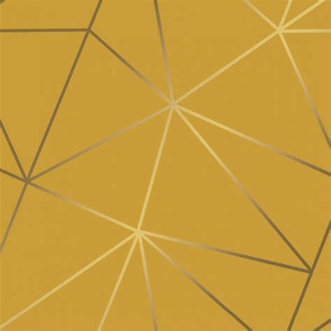 Zara Shimmer Metallic Geometric Wallpaper Mustard Gold Wallpaper