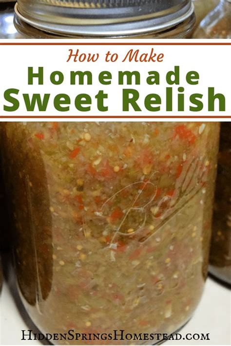 Homemade Sweet Relish Recipe