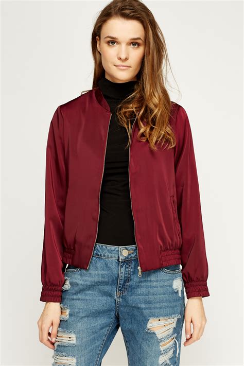 Burgundy Bomber Jacket Just 6