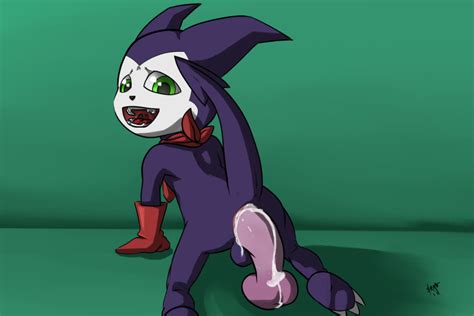 Rule 34 2019 Clothing Cum Digimon Dildo Gloves Imp Impmon Male Purple Skin Scarf Sex Toy Silas